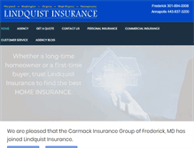Tablet Screenshot of lindquistinsurance.com